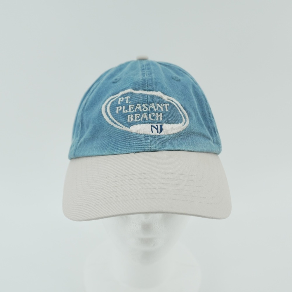 Royal Resortwear Pt Pleasant Beach NJ Hat Mens OSFM Blue Tan Strapback Cap